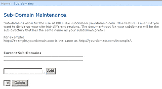 Sub Domain Setup