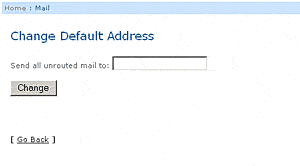Catchall / Default Email Address Interface